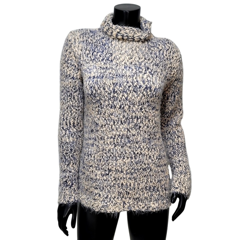 Workshop‎ Womens S Chunky Fuzzy Knit Pullover Sweater Turtleneck